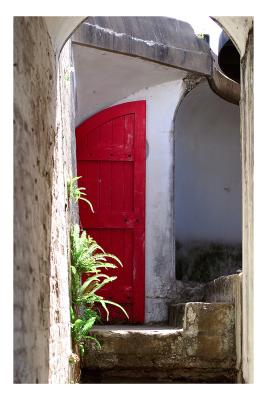 Red door. Fort Lytton
