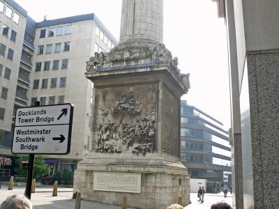 Lower half of the memorial to the great fire of London