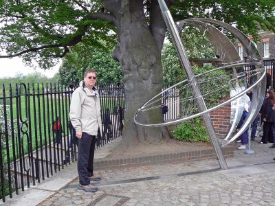 Standing with my feet on both sides of The Prime Meridian
