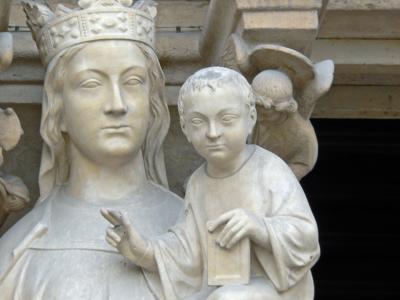Notice the face of the baby. When this work was done,  babies wre not used as the model, rather a man was.
