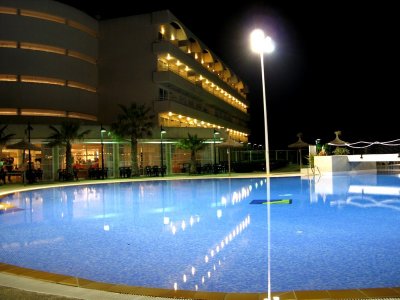 Our Hotel at Night