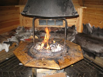 Warm BBQ hut....