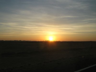 Sun Rise in the Desert of Aswan