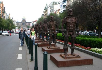 Statues at Wenceslas Square, Prague