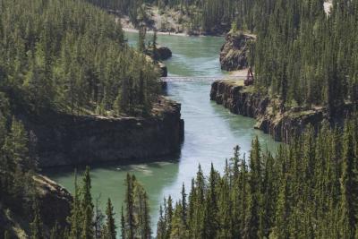 Miles canyon and footbridge near Whitehorse