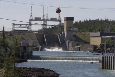 Hydro dam on the Yukon River at Whitehorse