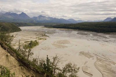 Matanuska River.  After leaving Palmer you climb out of the valley with excellent views