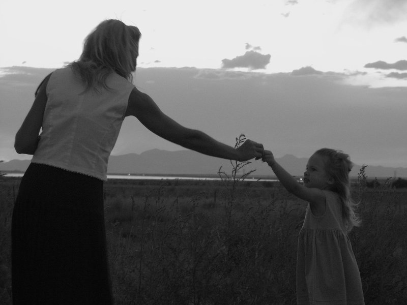 touching hands with emma........