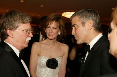 UN Sec. John Bolton and Clooney chat