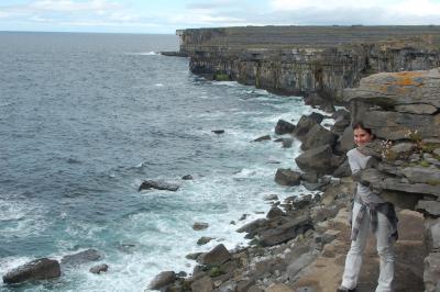 Artist at Coastline, Aran Islands, Inis Mor