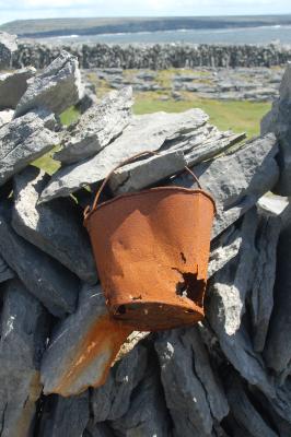 Rusty Bucket, Coastline, Aran Islands, Inis Mor