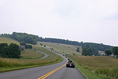 Long line of Miatas