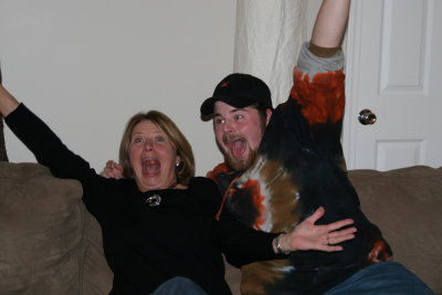 Nancy and Mike after a touchdown