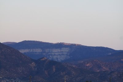 White Mountains as seen from Cedar City at sundown