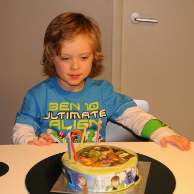5th Birthday. What's with the comb over? He looks like a young Luke Skywalker.