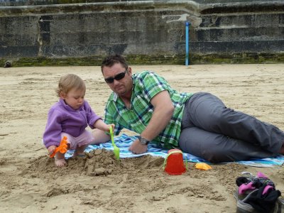 Rubbish sandcastles Daddy!