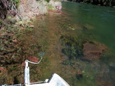 Anchored on trail...