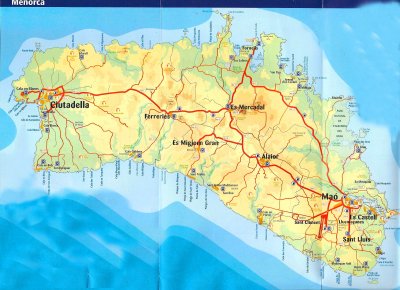 Menorca map