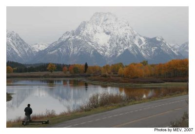 Dave appreciating Mt Moran