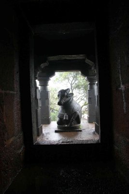 Nandi in an ancient temple