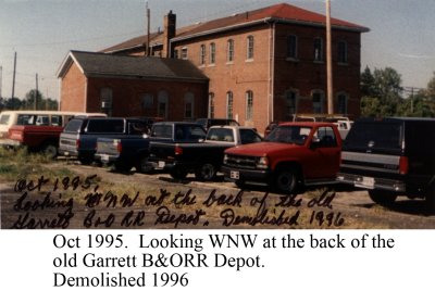 B&ORR Depot Back Garrett, IN 1995.jpg