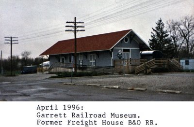 B&ORR Freight House Garrett, IN Apr 1996.jpg