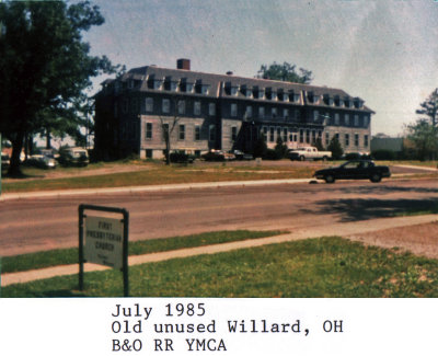 B&ORR Unused YMCA Willard, OH Jul 1985.jpg