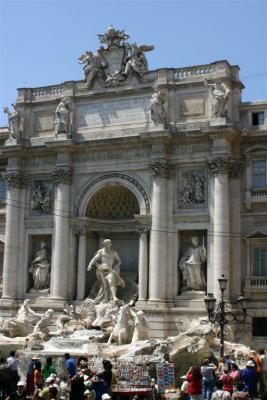 Crowds at Trevi Fountain