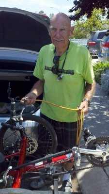 Phil also had a flat on his trike! July 4 2011