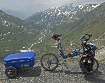 073  Ron - Touring Switzerland - Bike Friday New World Tourist touring bike