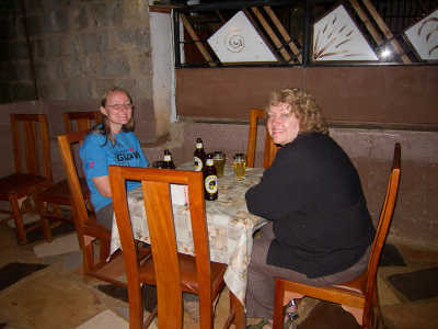 Katy and Lauren at the Abyssnia Exotic Ethiopian Restaurant