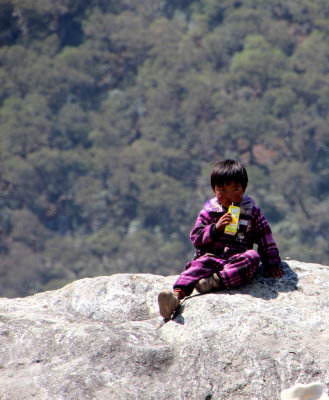 Himalayan Kid With Juice Box