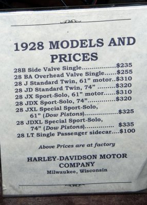 1928 Price List