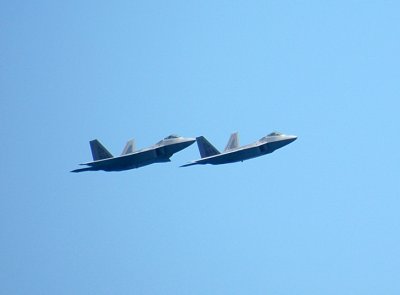 A pair of F-22A Raptors