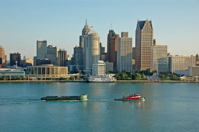 Waterfront and barge