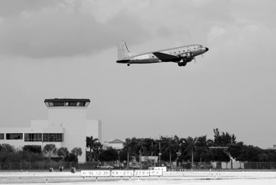 DC-3 taking off from Opa Locka, unknown registration