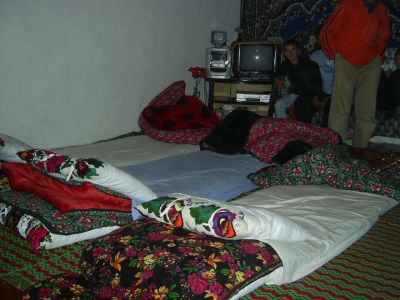 Overnight in a farm on the way to the Pamirs