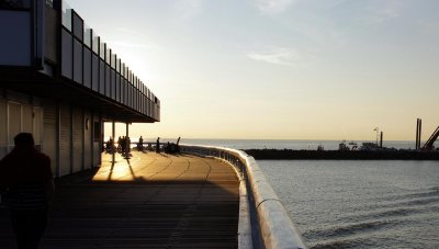 A romantic view from on the Ostend pier.