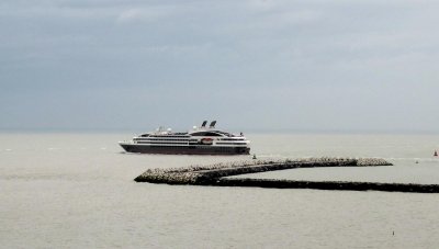 Le Boreal pictured leaving Ostend bound for Amsterdam.