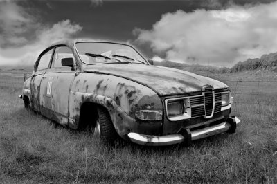 the old car.