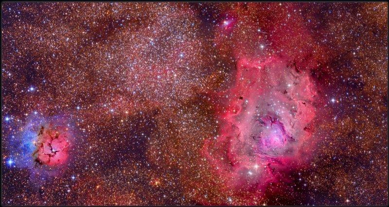Lagoon and Trifid mosaic