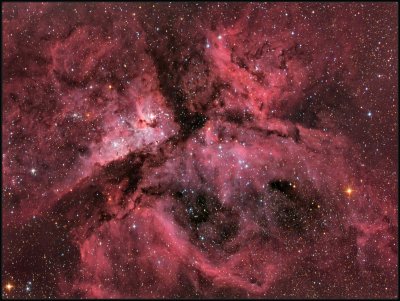 Eta Carina nebula with Hydrogen-Alpha