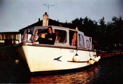 Lorraine Aboard Miss Merrymaid (Y29) in 1973