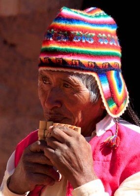 A resident of Taquile island