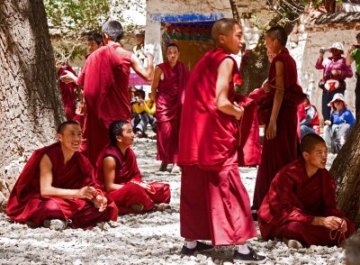 Monks in the Sera Monastery, Lhasa