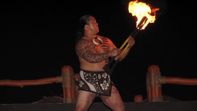 Fireworks at luau