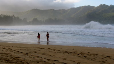 One of the many beaches on Kauai
