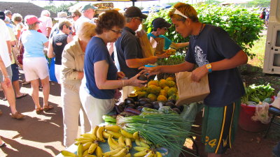 Farmers markets are scattered around the island