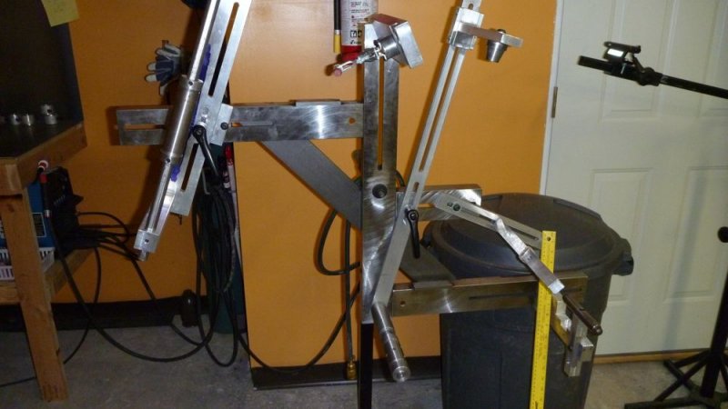 Setting up the frame jig to the proper sizing Emily