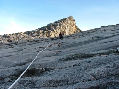 6.57 am Last 500 meters. The last stretch to the summit. The granite surfaces can sometimes get... 